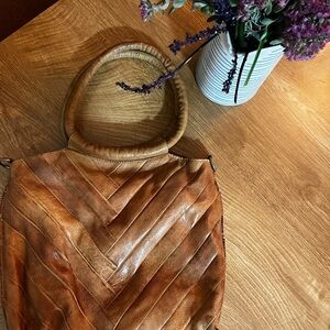 Chic Brown Leather Women's Backpack